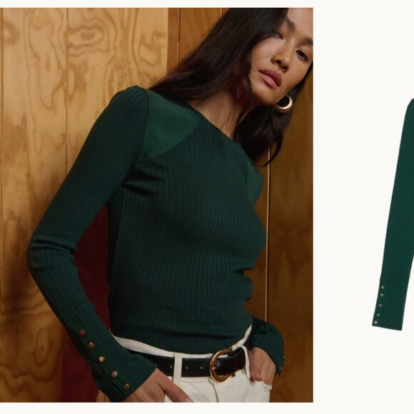 Nation LTD - Maxine Long Sleeve - Green, Large - Picture 3 of 6